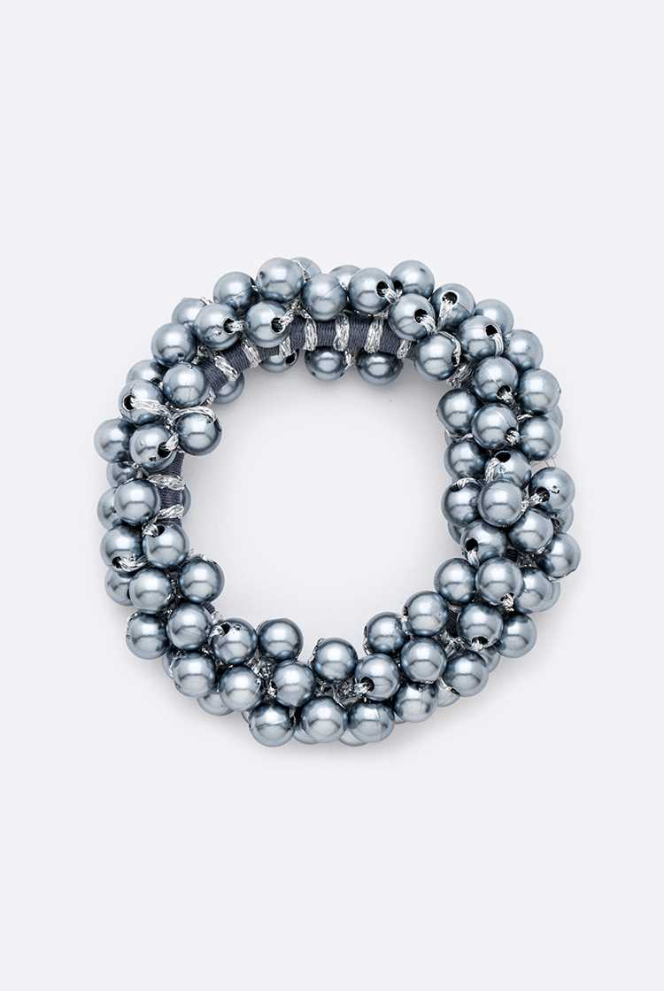 Faux Pearl Cluster Scrunchie Hair Tie - RARA Boutique