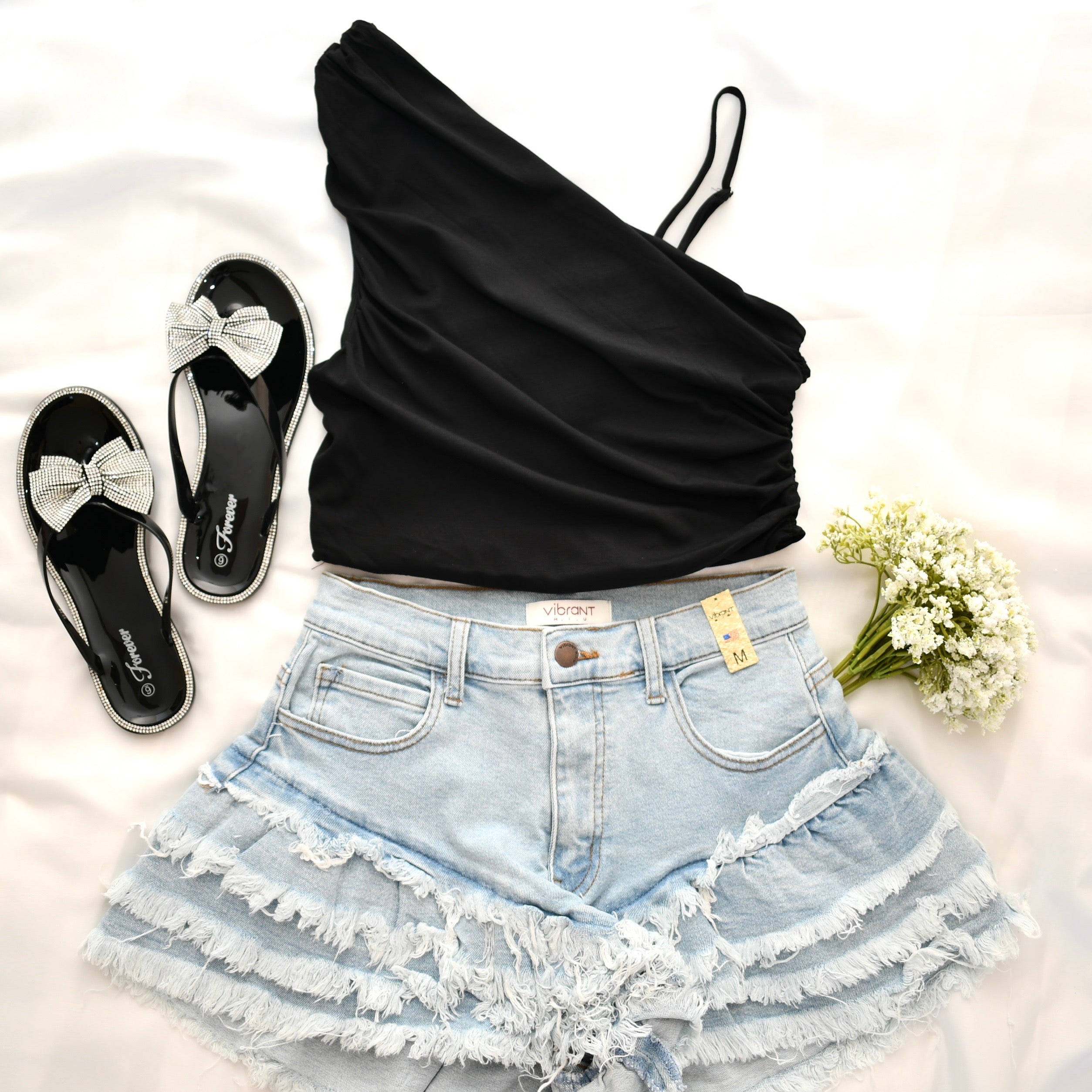 Matte Jersey One Shoulder Crop Top - RARA Boutique