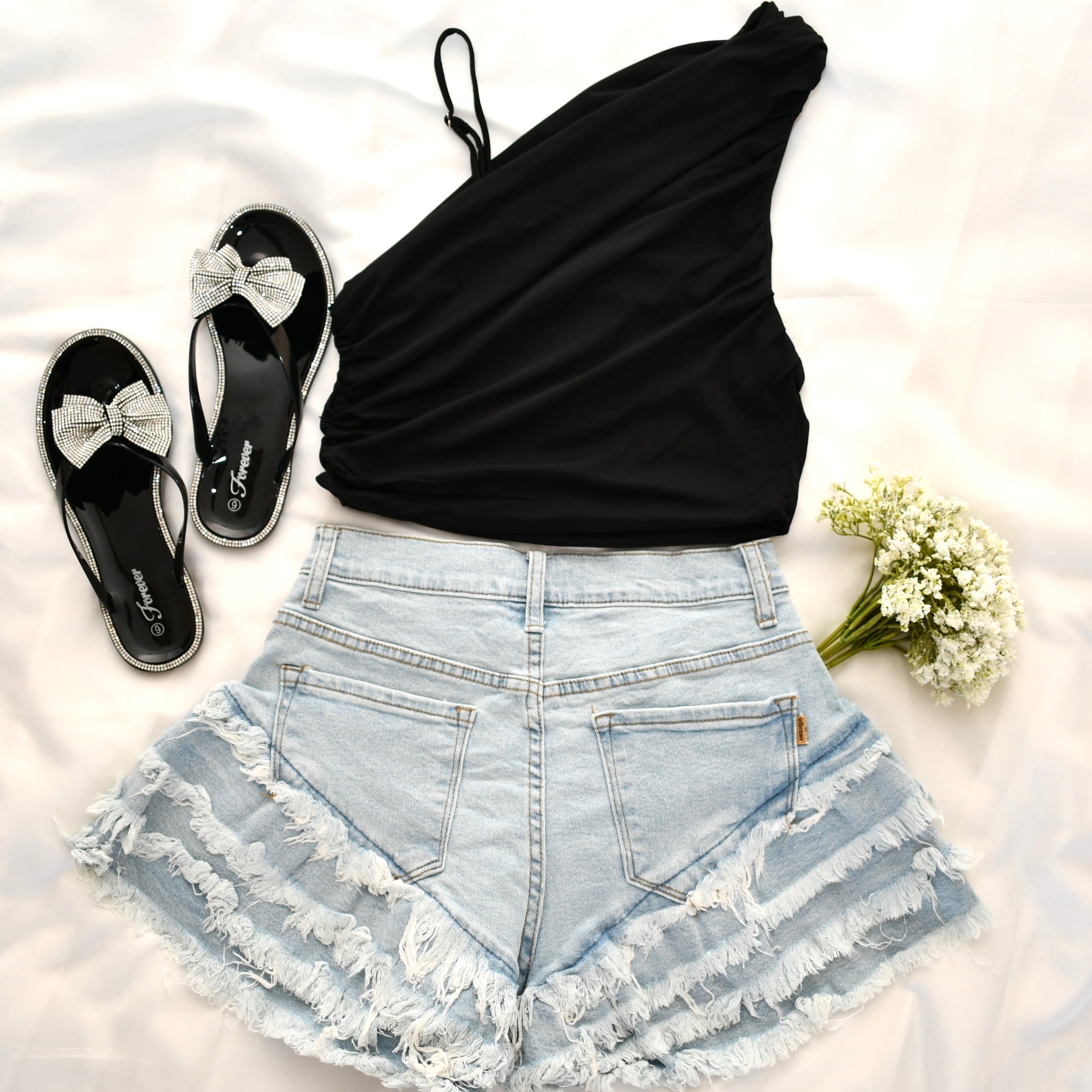 Matte Jersey One Shoulder Crop Top - RARA Boutique