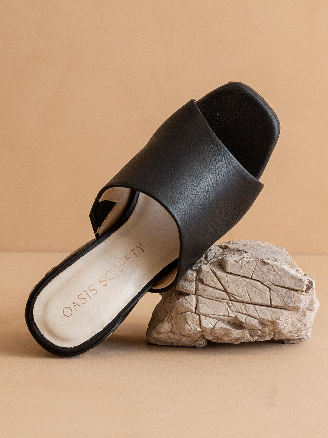 Chunky Studded Platform Slip-On Heels - Oasis Society - RARA Boutique