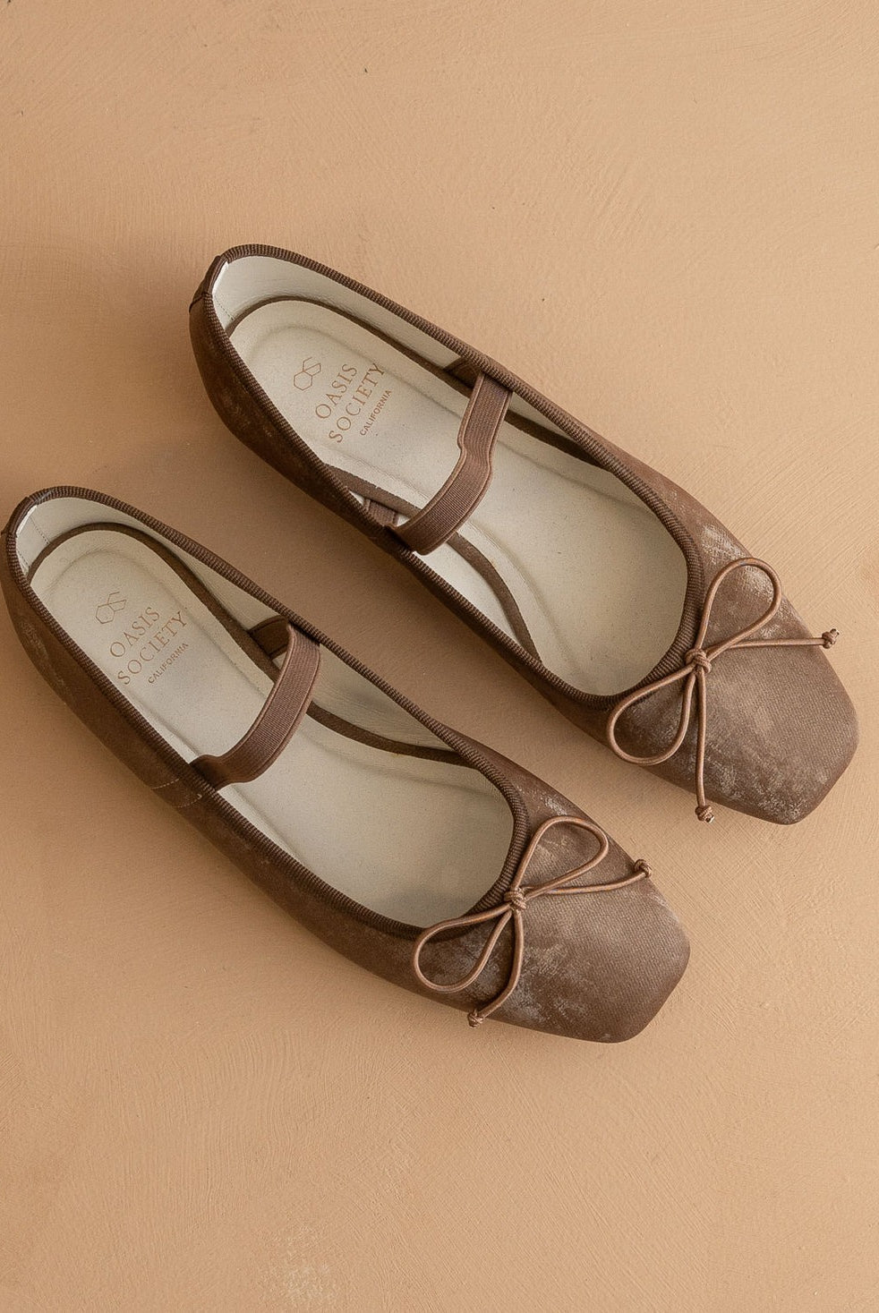 Suede Square Toe Ballet Flats - Oasis Society - RARA Boutique