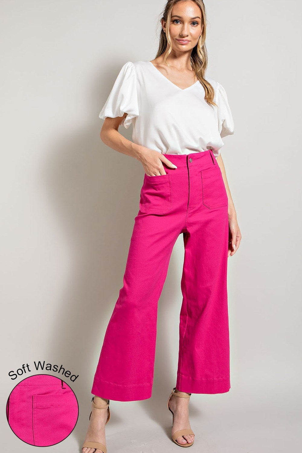 Soft Wash Wide Leg Jeans - eesome - RARA Boutique