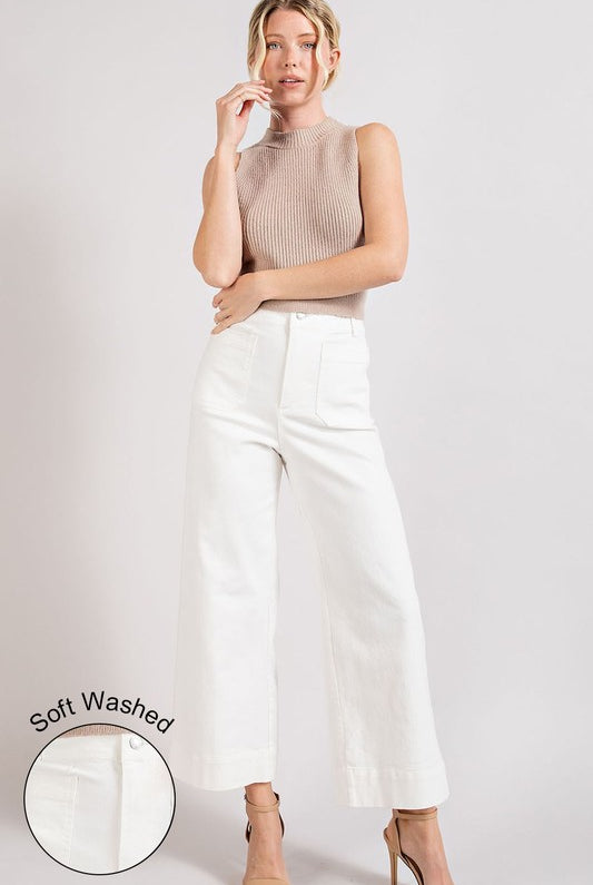 Soft Wash Wide Leg Pants - eesome - RARA Boutique