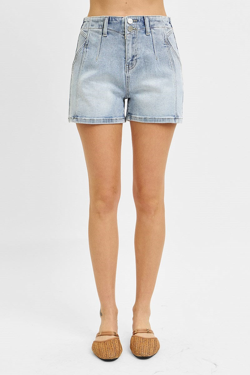High Rise Western Style Denim Shorts - Risen - RARA Boutique