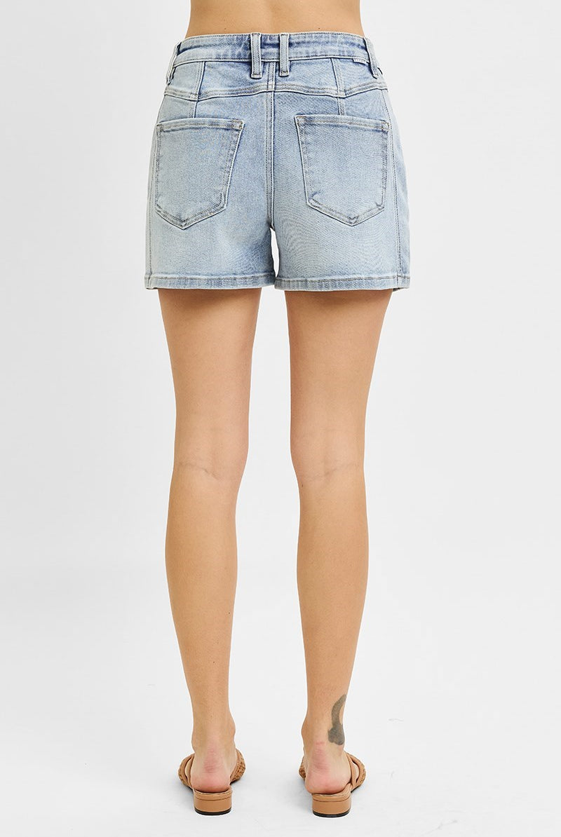 High Rise Western Style Denim Shorts - Risen - RARA Boutique