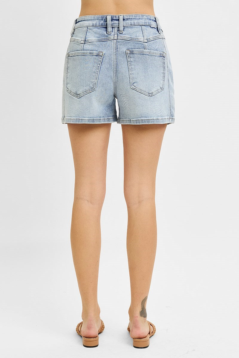 High Rise Western Style Denim Shorts - Risen - RARA Boutique
