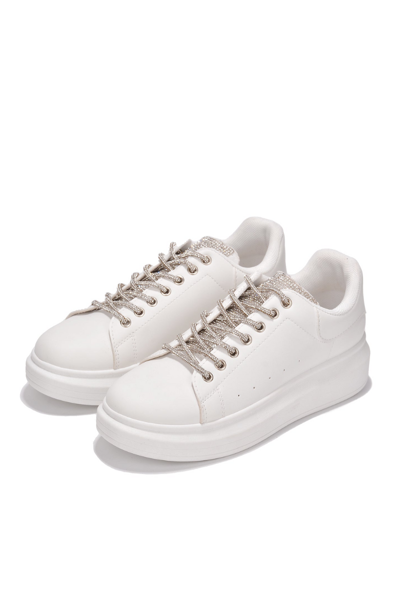 Rhinestone Shoelace Bling Sneakers - RARA Boutique