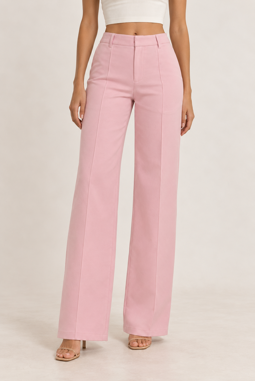 RARA Boutique straight leg pintuck trouser pants in Cien, featuring a tailored fit and subtle pleats for a polished look.