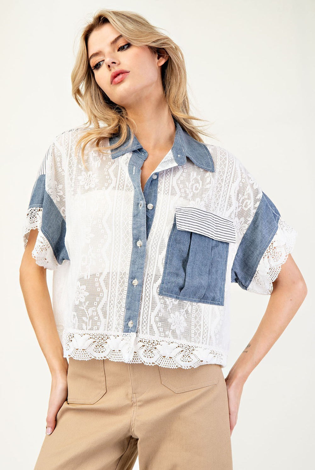 Lace Color Block - eesome - RARA Boutique
