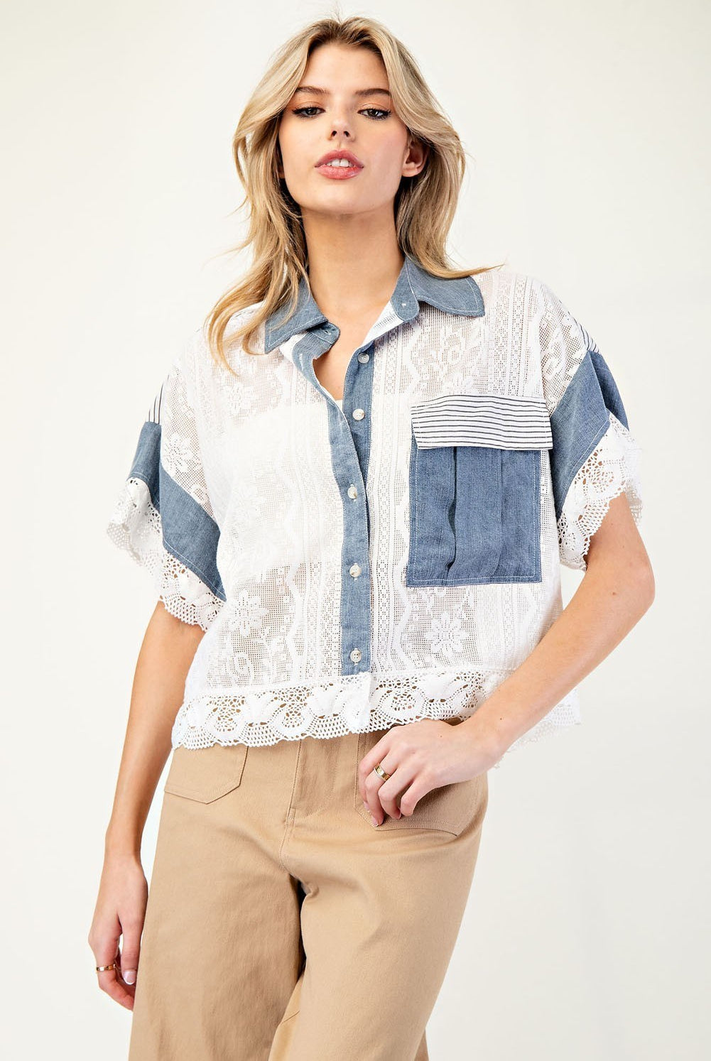 Lace Color Block - eesome - RARA Boutique