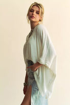 Oversized Drop Shoulder Batwing Sleeve T-Shirt - Davi and Dani - RARA Boutique