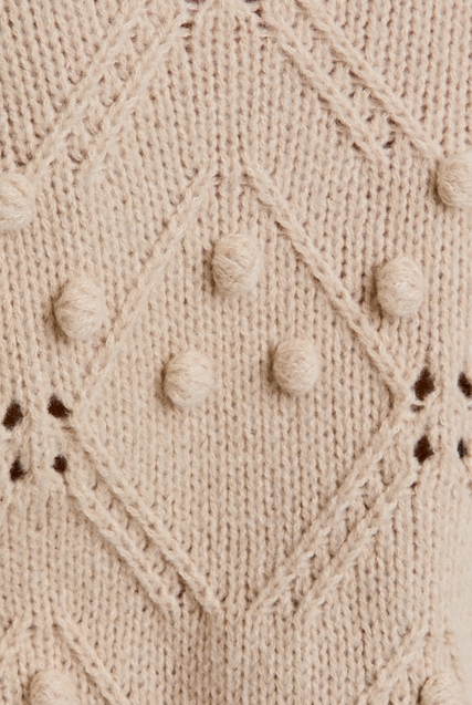 Velvet Bow Front Pom Pom Knit Chunky Cardigan - Le Lis - RARA Boutique