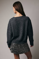 Sequin Tie Front Cardigan Sweater - Sunday Edition - RARA Boutique