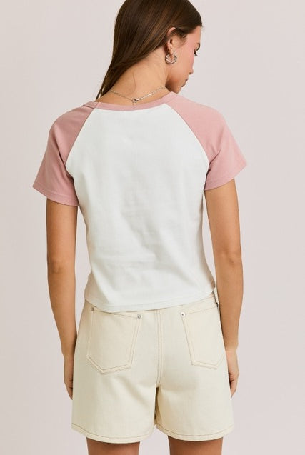 Western Boots Graphic Raglan Baby Tee - Le Lis - RARA Boutique