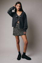 Sequin Tie Front Cardigan Sweater - Sunday Edition - RARA Boutique