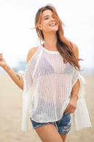 Open Shoulder Hollow Out Knit Top - Rara Boutique