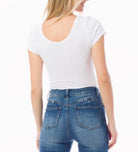 Short Sleeve Scoop Neck T-Shirt Bodysuit - Rara Boutique