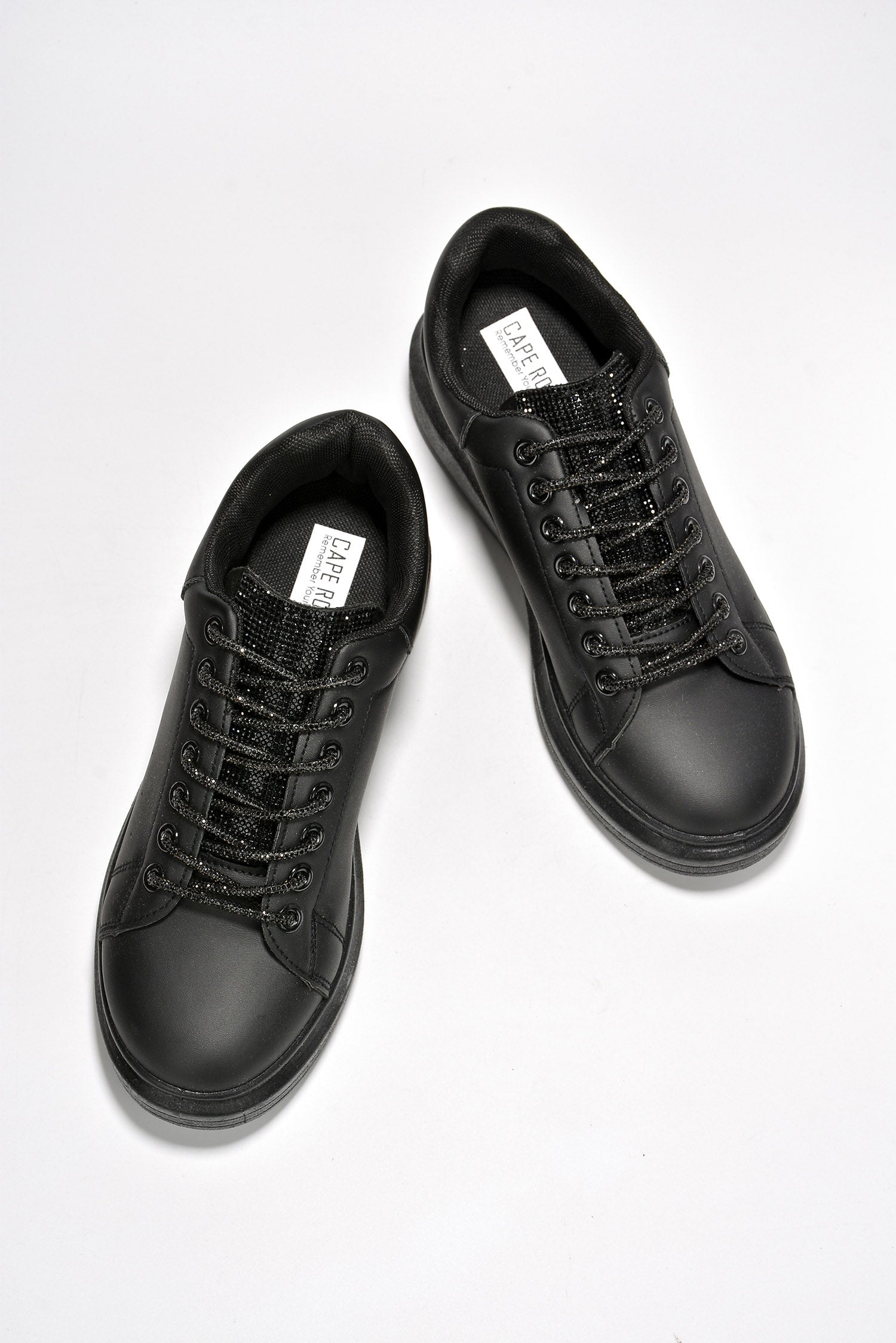 Rhinestone Shoelace Bling Sneakers - Rara Boutique