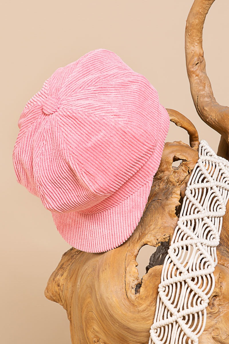 Corduroy Newsboy Beret Cap - POL - RARA Boutique 