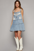 Crochet Denim Dress - RARA Boutique 