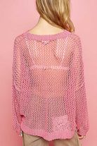 Oversized Crochet Star Sweater - POL - RARA Boutique 