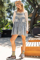 Crochet Denim Dress - RARA Boutique 