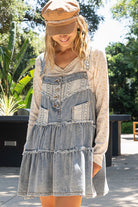 Crochet Denim Dress - RARA Boutique 