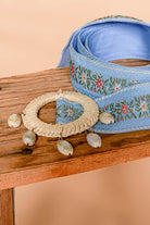 Floral Woven Belt with Seashells - POL - RARA Boutique 