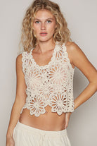 Floral Crochet Tank POL - RARA Boutique 