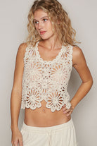 Floral Crochet Tank POL - RARA Boutique 