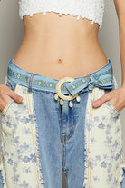 Floral Woven Belt with Seashells - POL - RARA Boutique 