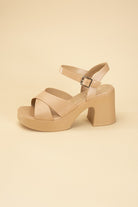 Crisscross Sandal Heels - RARA Boutique 