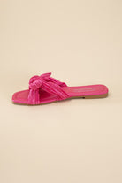 Bow Flat Slides Sandals - RARA Boutique 