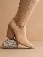 Tall Knee High Western Embroidered Pointed Toe Boots - Oasis Society - RARA Boutique 