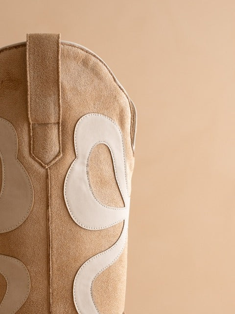 Mid-Calf Western Boots with Bows - Oasis Society - RARA Boutique 