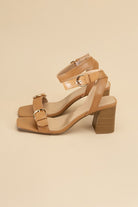 Buckle Sandal Heel with Ankle Strap - RARA Boutique 