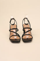 Open Toe  Strappy Low Heel Sandals - RARA Boutique 