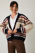 Western Horse & Cowgirl Fair Isle Cardigan Sweater - Sunday Edition - RARA Boutique 