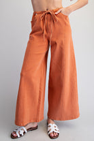 RARA Boutique wide leg slouchy denim pants with drawstring waist, casual and comfortable for everyday wear.