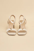 Buckle Sandal Heel with Ankle Strap - RARA Boutique 