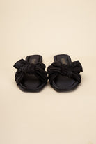 Bow Flat Slides Sandals - RARA Boutique 