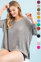 Crew Neck Knit Sweater - RARA Boutique 