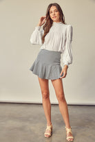 Checkered A-Line Skort - RARA Boutique 