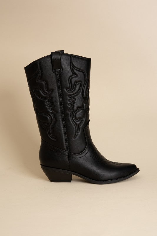 Tall Western Boots with Pointed Toe - RARA Boutique 