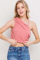 Matte Jersey One Shoulder Crop Top - RARA Boutique 