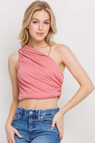 Matte Jersey One Shoulder Crop Top - RARA Boutique 