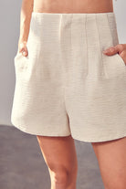 Front Pleat Shorts with Pockets - RARA Boutique 