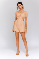 Off-Shoulder Cutout Romper - RARA Boutique 