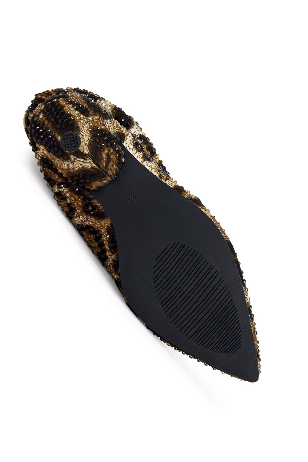 Leopard Print Rhinestone Kitten Heel Slouchy Booties - Azalea Wang - RARA Boutique 