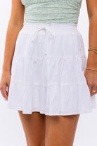 Smocked Waist Flare Mini Skirt - RARA Boutique 